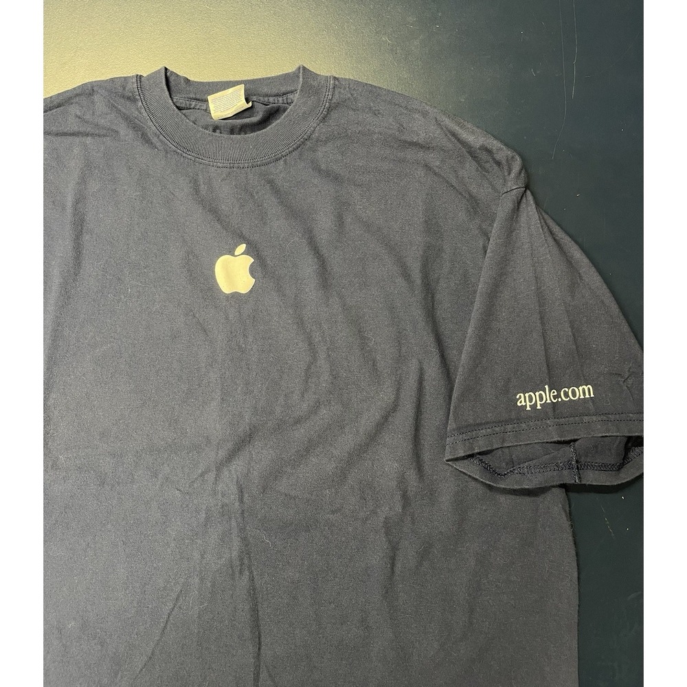 Vintage 90s Apple Dark Blue Shirt XXL